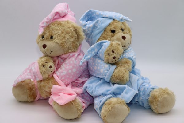 Sleepy Bear Pink and Blue